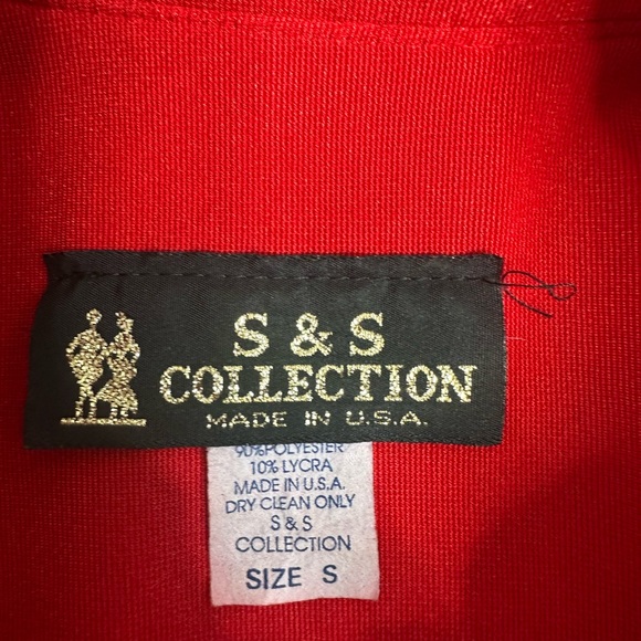 S&S COLLECTION RED GOLD MILITARY STYLE JACKET- PRELOVED-SMALL - Picture 7 of 8
